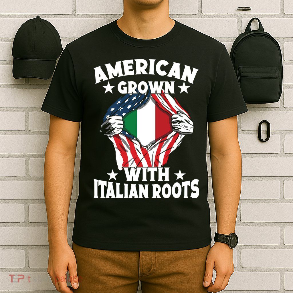 Italy American Grown With Italian Roots Proud Italian T-Shirt