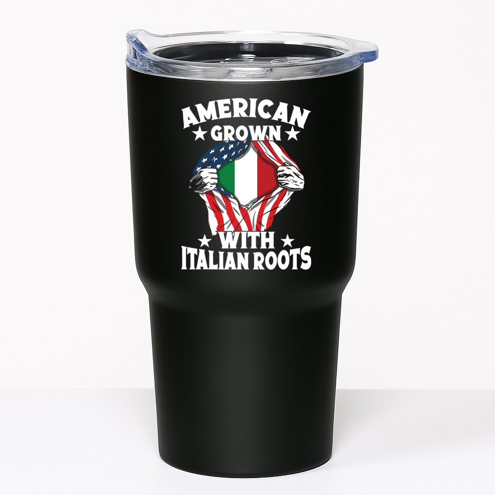 Italy American Grown With Italian Roots Proud Italian Tumbler