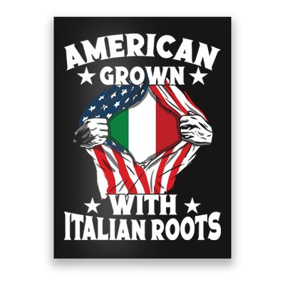 Italy American Grown With Italian Roots Proud Italian Poster