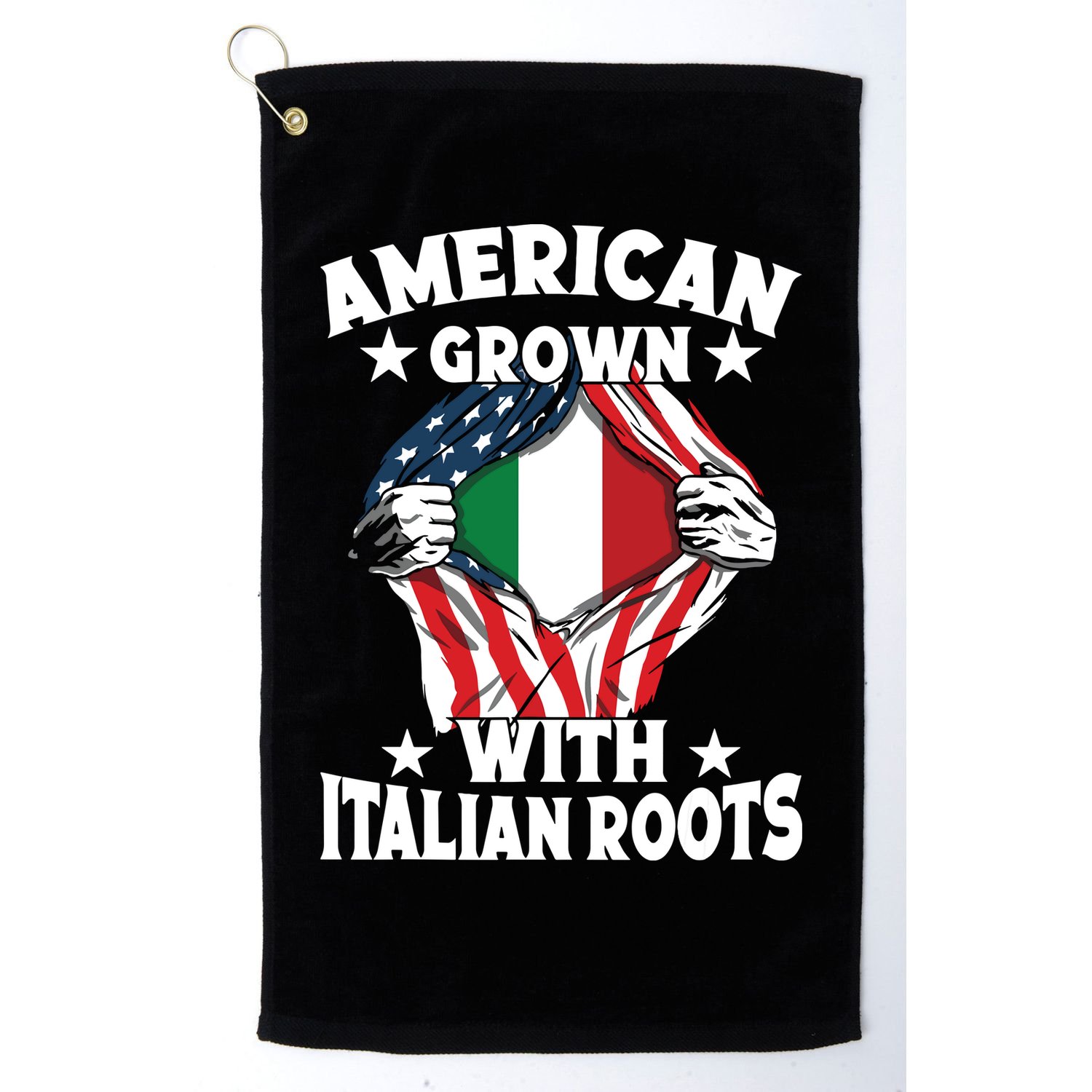 Italy American Grown With Italian Roots Proud Italian Golf Towel