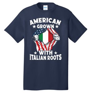 Italy American Grown With Italian Roots Proud Italian Tall T-Shirt