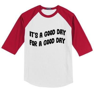 It's A Good Day For A Good Day Kids Colorblock Raglan Jersey