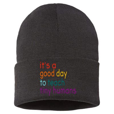 Its A Good Day To Teach Tiny Humans Teacher Back To School Gift Sustainable Knit Beanie