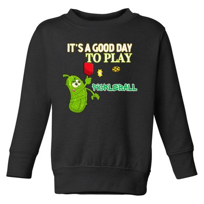 Its A Good Days To Play Pickleball Dink Player Pickleball Gift Toddler Sweatshirt