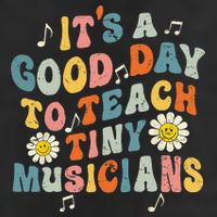 Its A Good Day To Teach Tiny Music Teacher Flower Garment-Dyed Fleece Hoodie