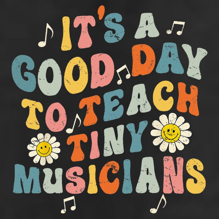 Its A Good Day To Teach Tiny Music Teacher Flower Garment-Dyed Fleece Hoodie