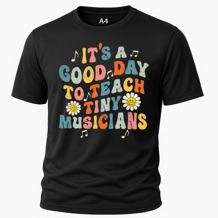 Its A Good Day To Teach Tiny Music Teacher Flower Cooling Performance Crew T-Shirt