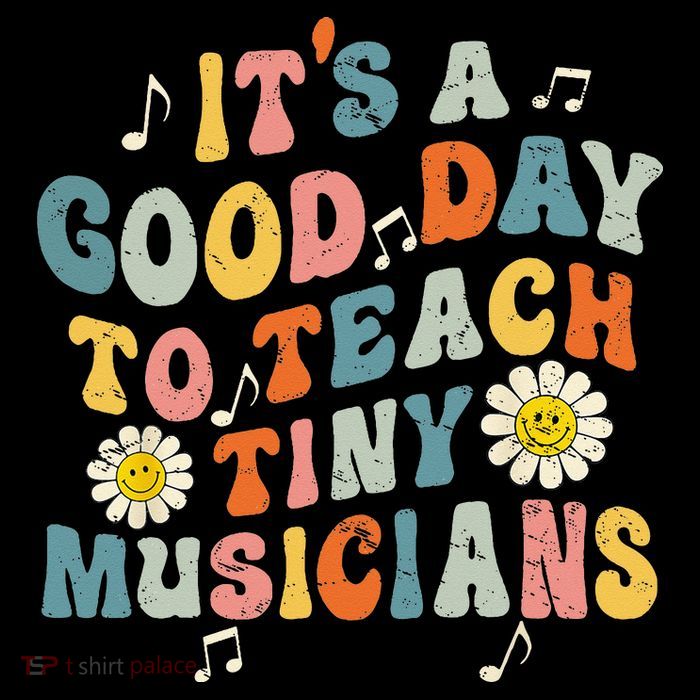 Its A Good Day To Teach Tiny Music Teacher Flower Drawstring Bag