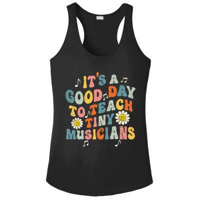 Its A Good Day To Teach Tiny Music Teacher Flower Ladies PosiCharge Competitor Racerback Tank