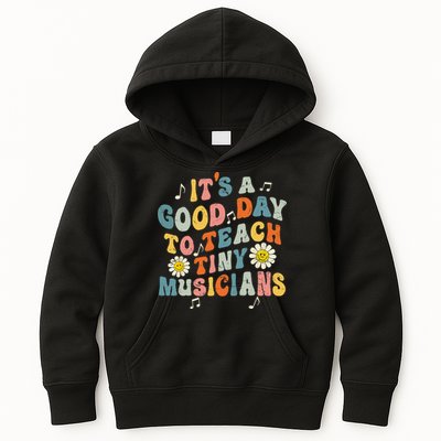 Its A Good Day To Teach Tiny Music Teacher Flower Kids Hoodie