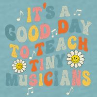 Its A Good Day To Teach Tiny Music Teacher Flower Sueded Cloud Jersey T-Shirt
