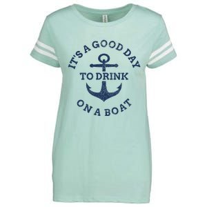 It's A Good Day To Drink On A Boat Lake Day Drinking Enza Ladies Jersey Football T-Shirt