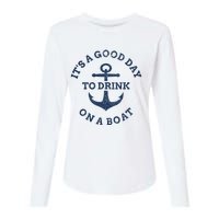 It's A Good Day To Drink On A Boat Lake Day Drinking Womens Cotton Relaxed Long Sleeve T-Shirt