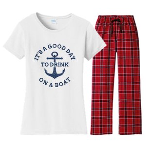 It's A Good Day To Drink On A Boat Lake Day Drinking Women's Flannel Pajama Set