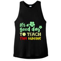 It's A Good Day To Teach Tiny Humans Cool Teacher Ladies PosiCharge Tri-Blend Wicking Tank