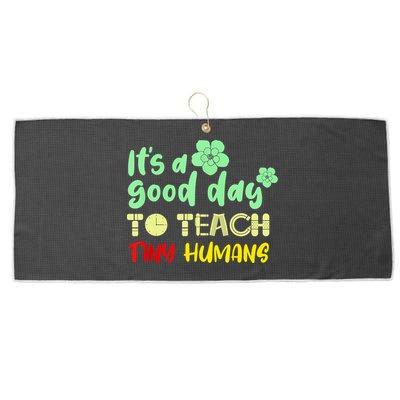 It's A Good Day To Teach Tiny Humans Cool Teacher Large Microfiber Waffle Golf Towel