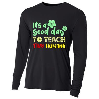 It's A Good Day To Teach Tiny Humans Cool Teacher Cooling Performance Long Sleeve Crew