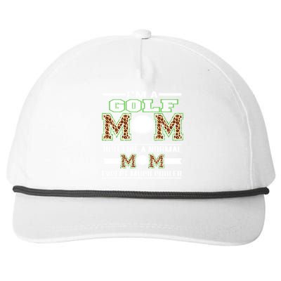 I'm A Golf Mom Funny Cool Mom Leopard For Mothers Day Funny Gift Snapback Five-Panel Rope Hat