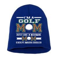 I'm A Golf Mom Funny Cool Mom Leopard For Mothers Day Funny Gift Short Acrylic Beanie