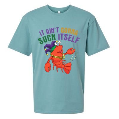 It Aint Gonna Suck Itself Crawfish Mardi Gras Funny Sueded Cloud Jersey T-Shirt