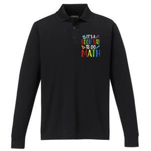 It's A Good Day To Do Math Teacher Lover Nerd Mathematics Funny Performance Long Sleeve Polo