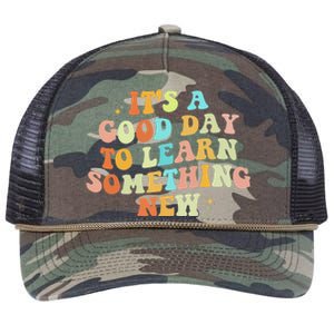 It's A Good Day To Learn Something New Retro Back To School Retro Rope Trucker Hat Cap