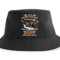 I'm A Grumpy Old Man I'm Too Old To Fight Too Slow To Run I'll Just Shoot You And Be Done With It Sustainable Bucket Hat