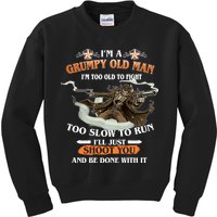 I'm A Grumpy Old Man I'm Too Old To Fight Too Slow To Run I'll Just Shoot You And Be Done With It Kids Sweatshirt