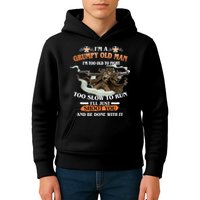 I'm A Grumpy Old Man I'm Too Old To Fight Too Slow To Run I'll Just Shoot You And Be Done With It Kids Hoodie