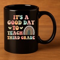 Its A Good Day To Teach Third Grade 3rd Grade Teacher 11oz C Handle Ceramic Mug