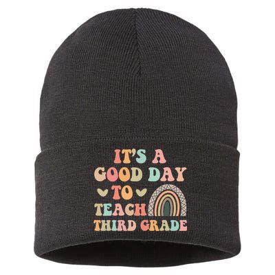 Its A Good Day To Teach Third Grade 3rd Grade Teacher Sustainable Knit Beanie
