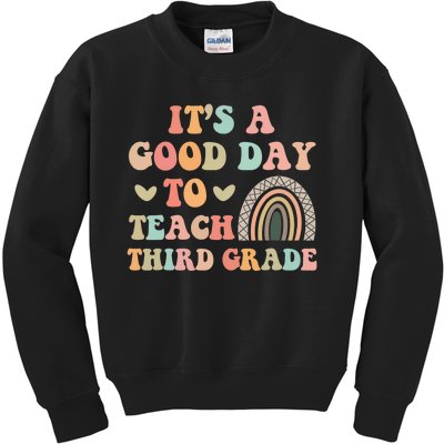 Its A Good Day To Teach Third Grade 3rd Grade Teacher Kids Sweatshirt