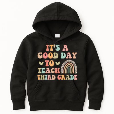 Its A Good Day To Teach Third Grade 3rd Grade Teacher Kids Hoodie