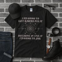 I Am Going To Let Karma Fix It Because If I Fix It Funny Tall T-Shirt