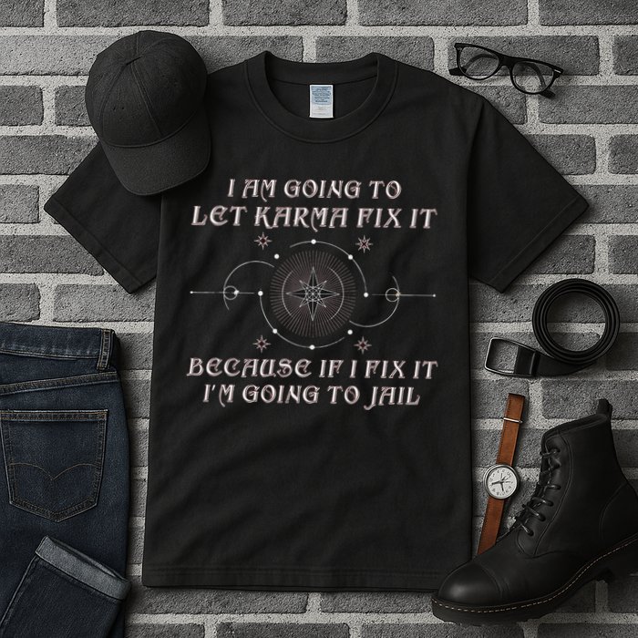 I Am Going To Let Karma Fix It Because If I Fix It Funny Tall T-Shirt