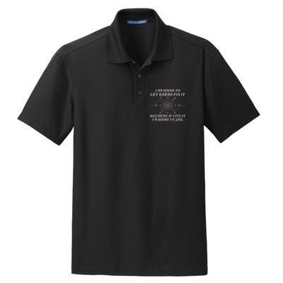 I Am Going To Let Karma Fix It Because If I Fix It Funny Dry Zone Grid Polo