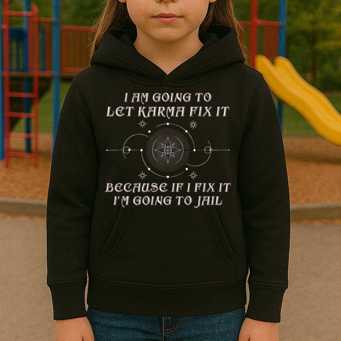 I Am Going To Let Karma Fix It Because If I Fix It Funny Kids Hoodie