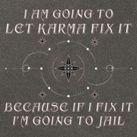 I Am Going To Let Karma Fix It Because If I Fix It Funny Cotton Canvas Backpack