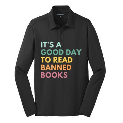 It's A Good Day To Read Banned Books, Banned Books Silk Touch Performance Long Sleeve Polo