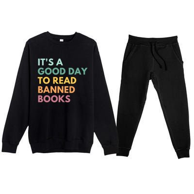 It's A Good Day To Read Banned Books, Banned Books Premium Crewneck Sweatsuit Set