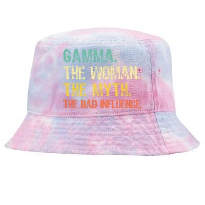 I Am Grandma The Woman Myth Legend Bad Influence Grandparent Tie-Dyed Bucket Hat