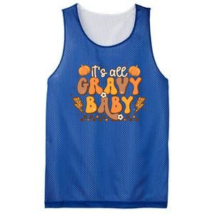 Its All Gravy Fall Thanksgiving Turkey Family Matching Cool Gift Mesh Reversible Basketball Jersey Tank