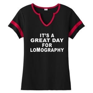 It's A Great Day For Lomography Ladies Halftime Notch Neck Tee