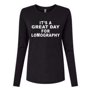 It's A Great Day For Lomography Womens Cotton Relaxed Long Sleeve T-Shirt