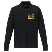 ItS A Good Day To Drink On The Sunrise Performance Long Sleeve Polo