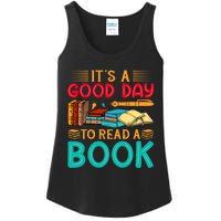 Its A Good Day To Read Book Funny Library Reading Lovers Ladies Essential Tank