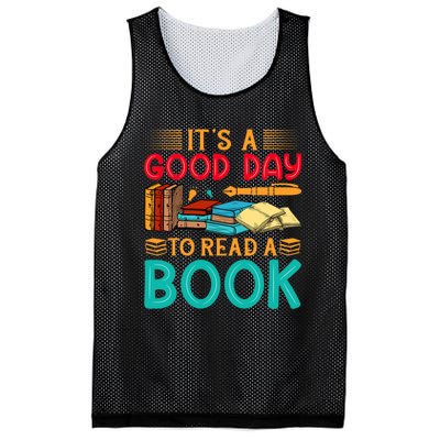 Its A Good Day To Read Book Funny Library Reading Lovers Mesh Reversible Basketball Jersey Tank