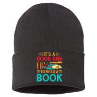 Its A Good Day To Read Book Funny Library Reading Lovers Sustainable Knit Beanie