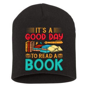 Its A Good Day To Read Book Funny Library Reading Lovers Short Acrylic Beanie