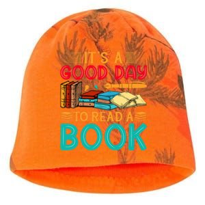 Its A Good Day To Read Book Funny Library Reading Lovers Kati - Camo Knit Beanie